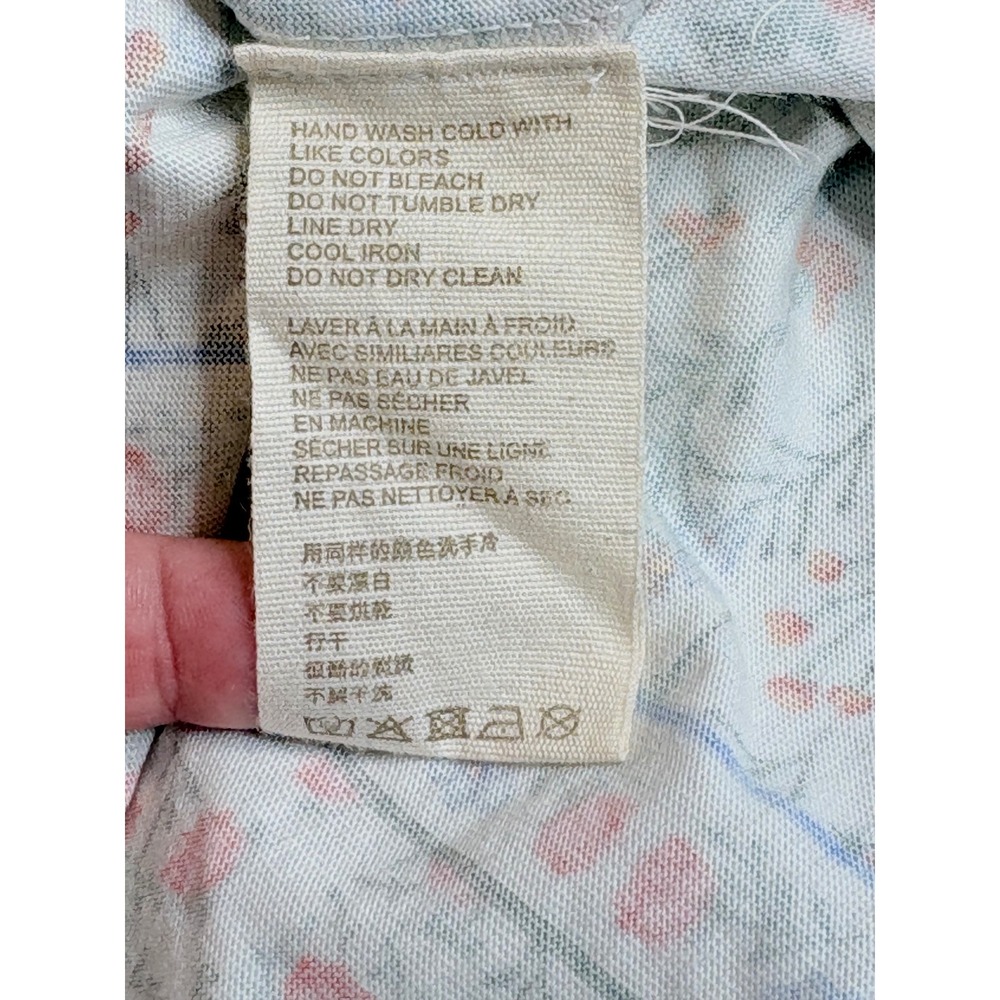 Anthropologie Let Me Be Flutter‎ Sleeve Top Patchwork Floral Size XS Cotton Boho - Picture 9 of 11